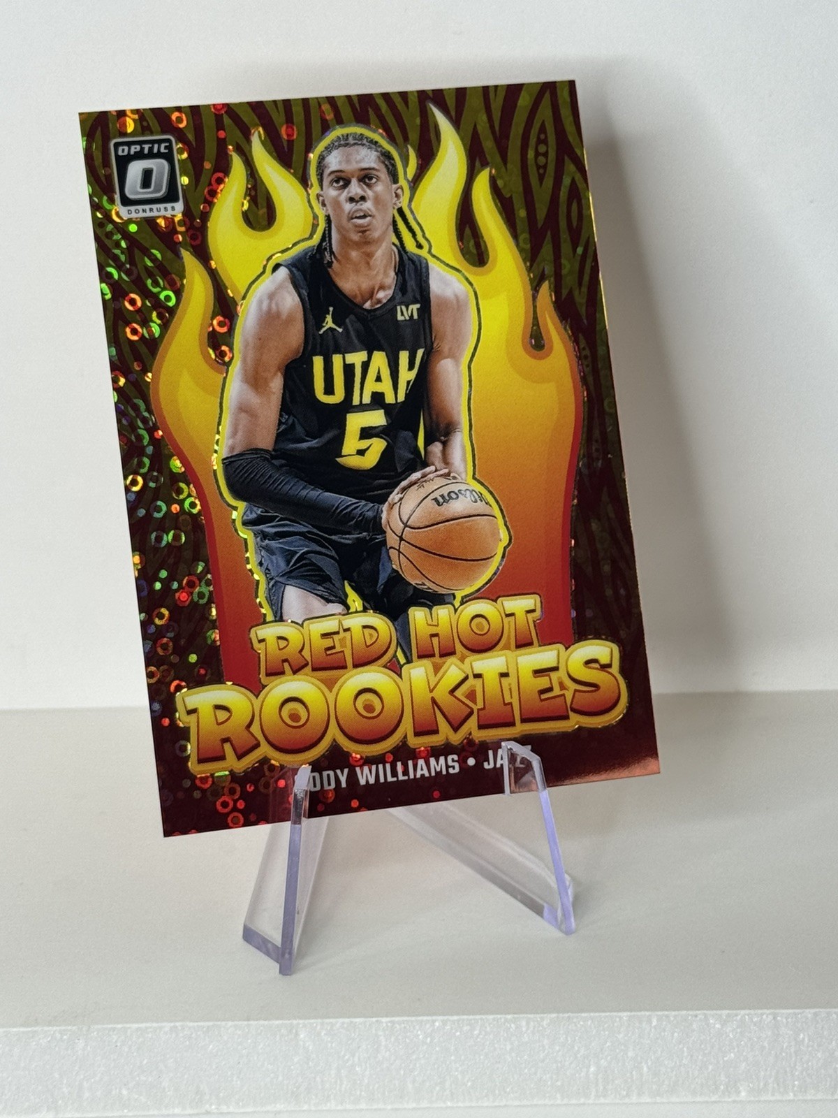 2024-25 Panini Donruss Optic Fast Break Gold /10 Cody Williams Red Hot Rookies
