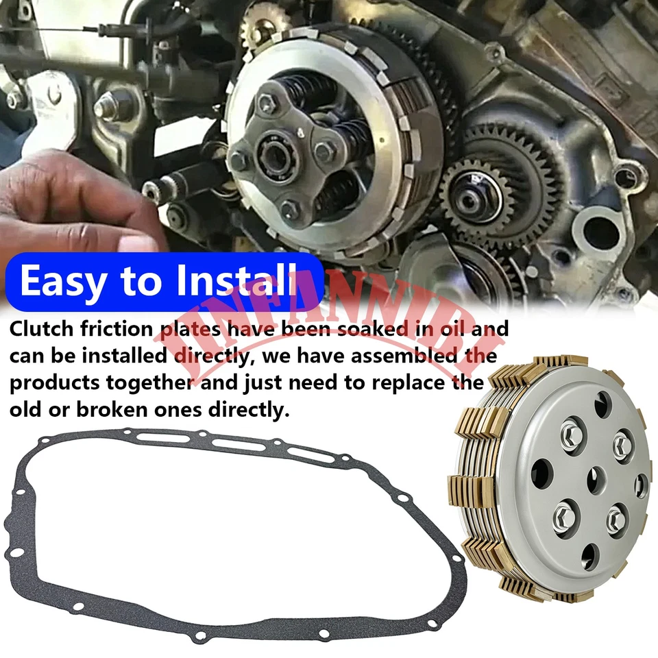 Clutch Outer Plate Kit & Center Inner Hub Gasket for Suzuki Intruder Volusia 800 - Image 3 of 4