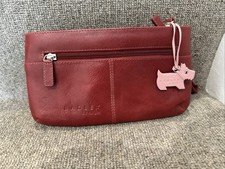 Radley Mini Handbag with Dog Charm Authentic Red Leather