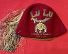 VINTAGE LU LU SHRINERS MASON RED FEZ HAT LODGE REGALIA LEHMBERG PHILADELPHIA PA