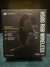 Corsair HS80 RGB Wireless Gaming Headset Black, Compatible with PC PlayStation
