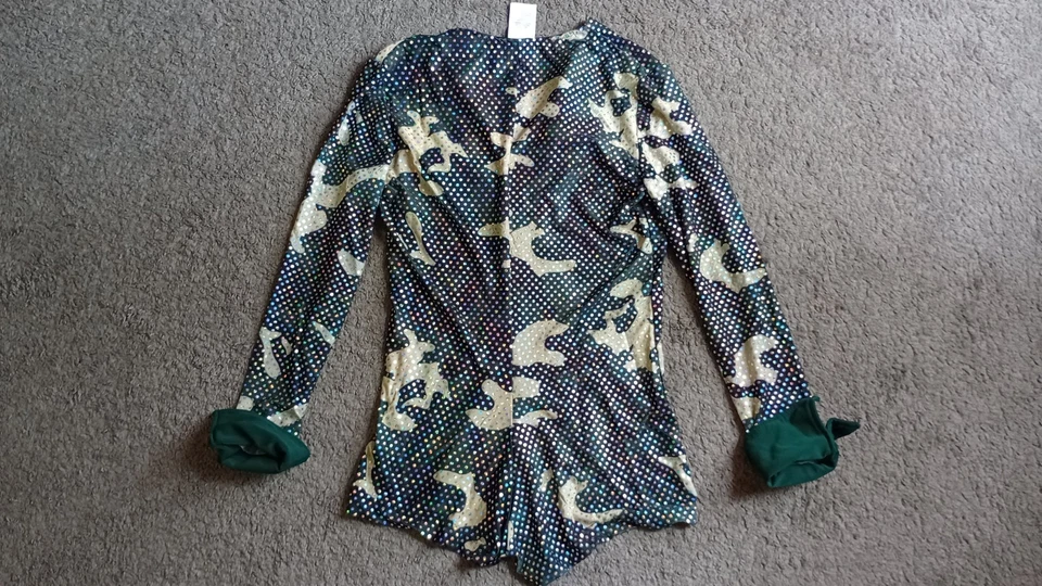 Secret Wishes Army Girl Halloween Costume Womens Size Small Camouflage Romper - Image 4 of 4