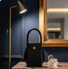 Lalique Paris Purse  black Signed Frosted Crystal Leather Handbag Museum Quality