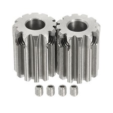 2 Pcs 6mm Bore 304 Stainless Steel 1 Mod 12T Spur Gear RC Car Pinion Gear