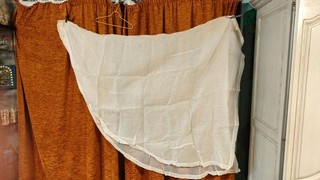 M12)ancien grand voile de mariée 1905 1910;240cm/150cm