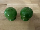 Fiestaware Green Shamrock Salt Pepper Shakers (retired) —EUC