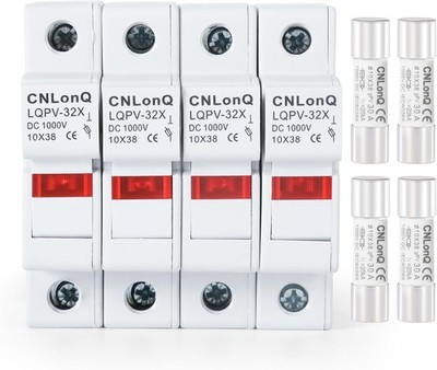 Jadeshay Solar Sicherung, 4 Stück Solar PV Sicherungshalter RT18-32X 1P DC1000V