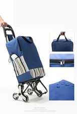 Folding Shopping Cart Stair Climbing Grocery Trolley Travel Hand Cart