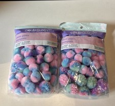 Creatology, Pink, Purple, Green, Blue Pom-Poms, 2 Pack. New. Total Of 160 Pcs