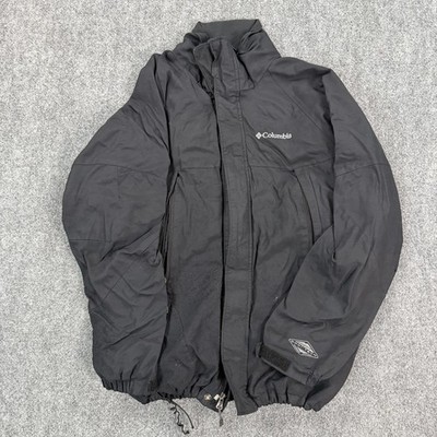 Columbia Interchange Jacket Mens Small Black Omni-Tech Waterproof 3-in-1 Ski
