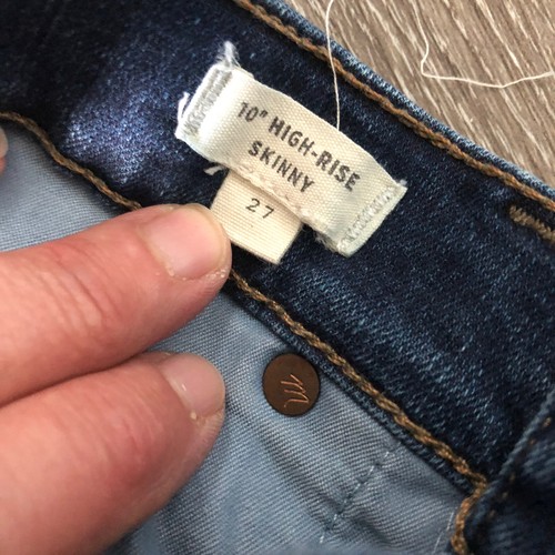 Madewell 10" High Rise Skinny Blue Denim Jeans Gr. 27 - Bild 5 von 9