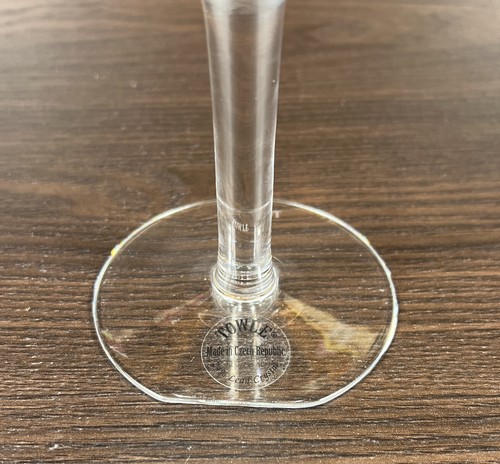 Unusual Towle Lead Crystal Sideways Laying Down Unique Wine Glass With Label - Picture 4 of 8