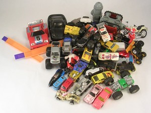 box of toy cars