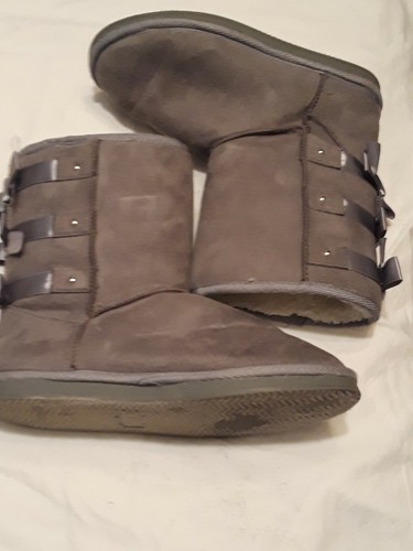 Gray Suede High-Top JustFab! Pull on Ankle Boots for Women, Size 7.5 casual/work - Picture 7 of 11