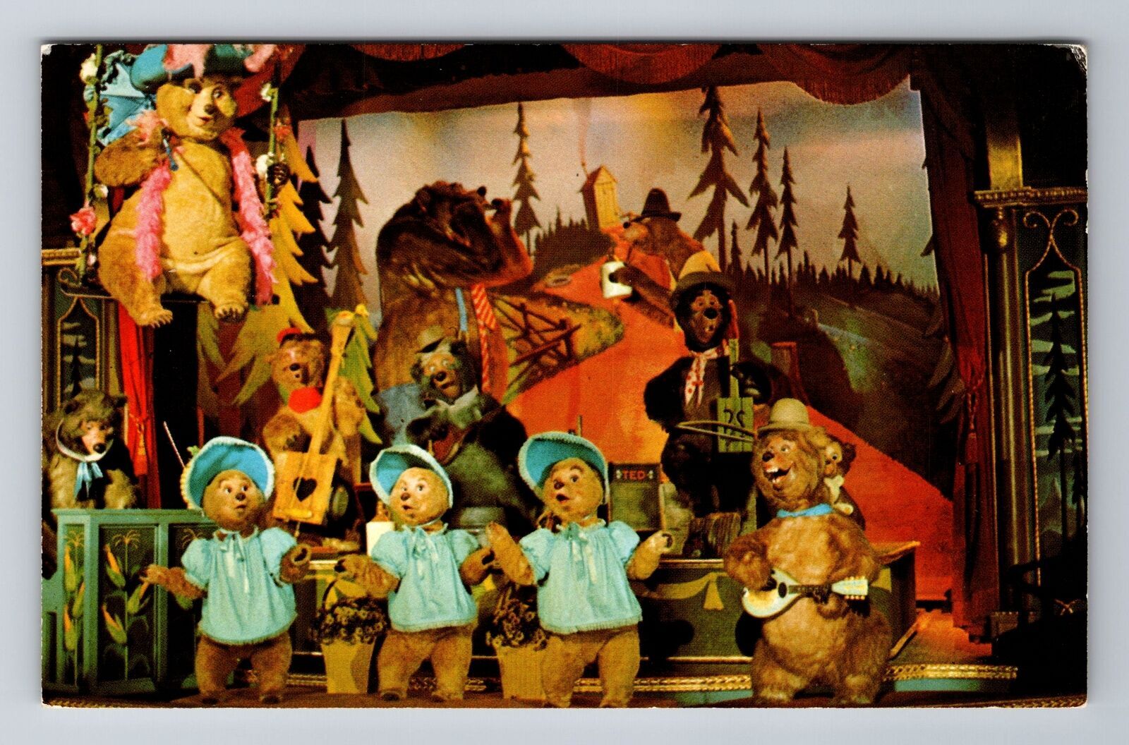 Vintage Disney World Country Bear Jamboree Orlando FL Postcard