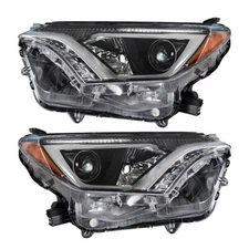 Headlights Halogen Type For 2016 2017 2018 Toyota Rav4 Left+Right Side Headlamps