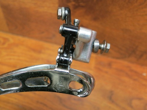 VINTAGE CAMPAGNOLO SUPER RECORD BRAZE-ON  FRONT DERAILLEUR - EXC COND - Picture 3 of 6