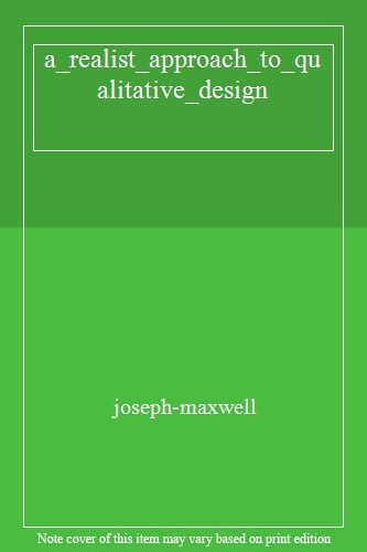 A Realist Approach for Qualitative Research. Maxwell 9780761929239 New** - Picture 1 of 1