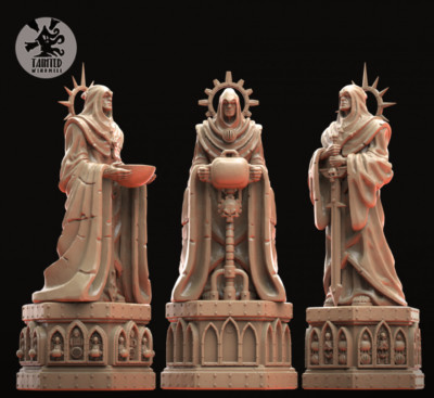 Gothic Statuen 100mm Stck 3 Modell