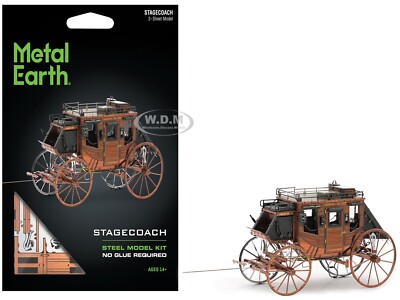 WILD WEST STAGECOACH STEEL MODEL KIT BY METAL EARTH MMS189 | eBay