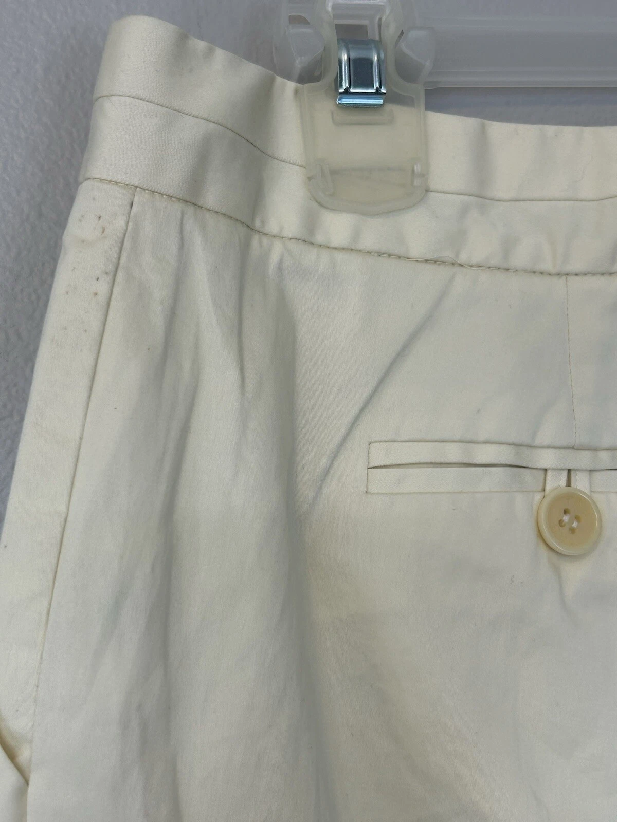 Pantalone donna Tory Burch giallo pallido gamba larga cotone 10. Designer Classic