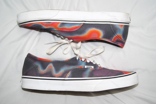 vans shoes men's 11 black w/ trippy rainbow colors - Picture 2 of 15