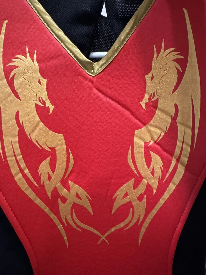 Disfraz Niño Ninja Mono Disfraz Con Cinturón Máscara Estrella Talla S 4-6 Rojo/Negro Foto 2 de 4