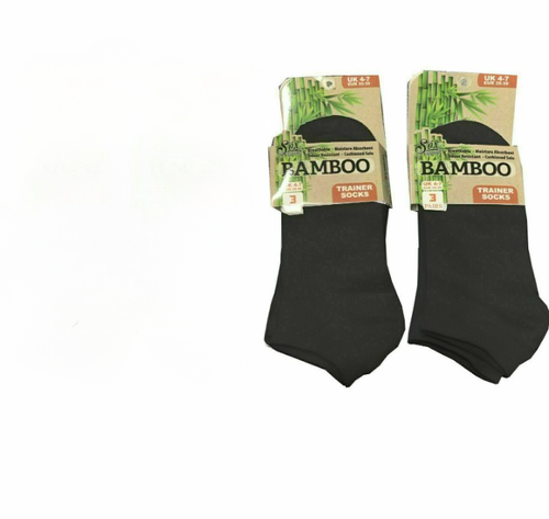 Bamboo Trainer Liners Ankle Trainer Socks Plain Black, White Size Mens, Womens - Picture 12 of 14