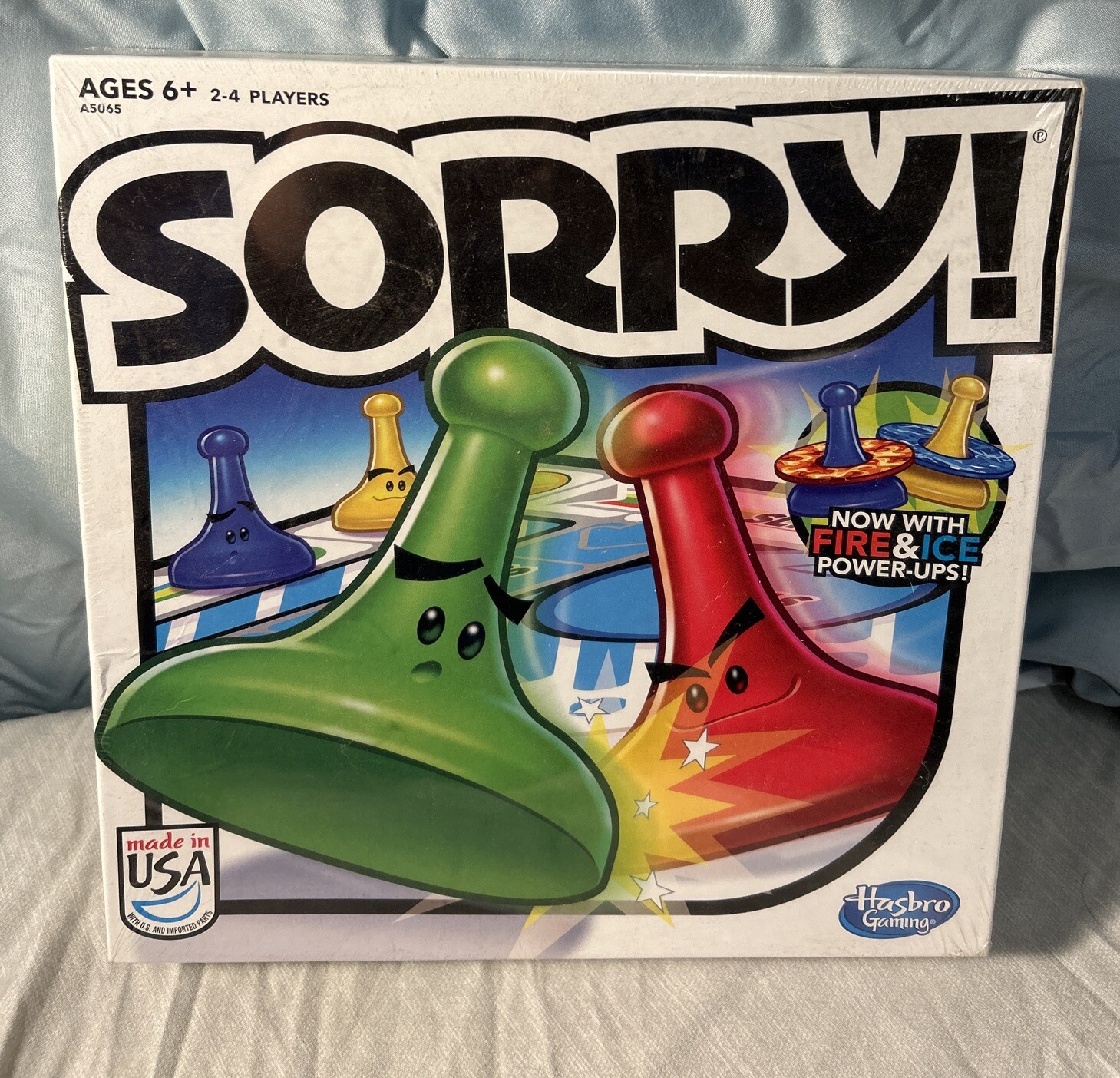 Hasbro SORRY! Board Game - 2013 Edition - Fire and Ice Power-Ups - Made In USA