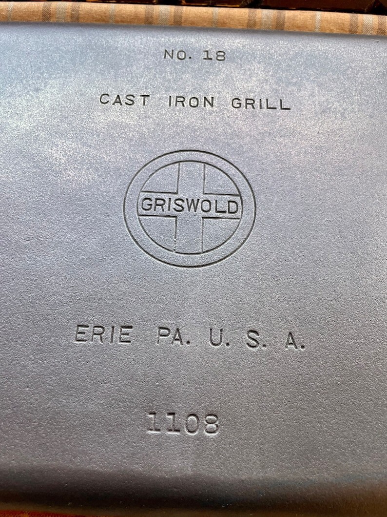 Vintage Griswold 18 cast iron Grill eBay