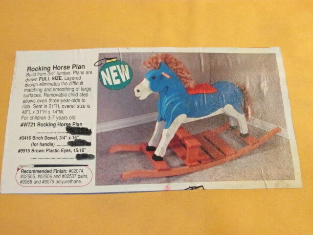 Large rocking cheap horse plans