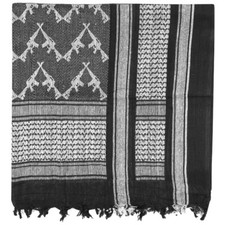 Mil-Tec Shemagh Sciarpa Rifles All'Aperto Foulard Esercito Bandana Nero / Bianca