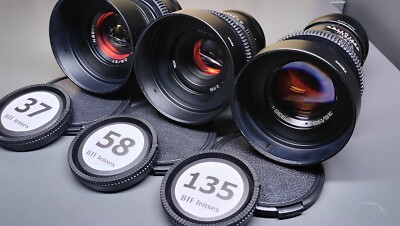 Canon EF ANAMORPHIC AMBER SET 37 58 135 Cine Mir Helios Jupiter Fast Shipping
