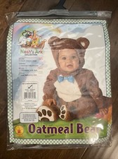 Fuzzy Brown Oatmeal Bear Animal Infant Size 1-2 Age 6-12 Mos Costume Halloween