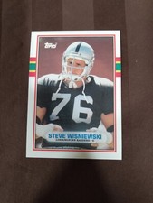1989 Topps Traded Football Card #33T Steve Wisniewski RC Rookie Set Break. rookie card picture