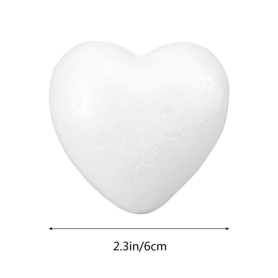 10 Pcs Heart Balls Valentine Day Foam Hearts Paint Small Child Crafts