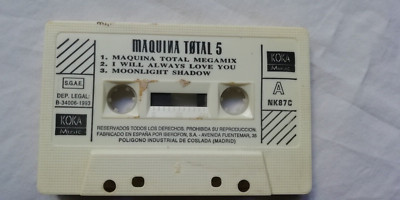 Total 5 Machine Cassette Tape Pumps Chimo Bayo 1993 Only Cassette Without Cover