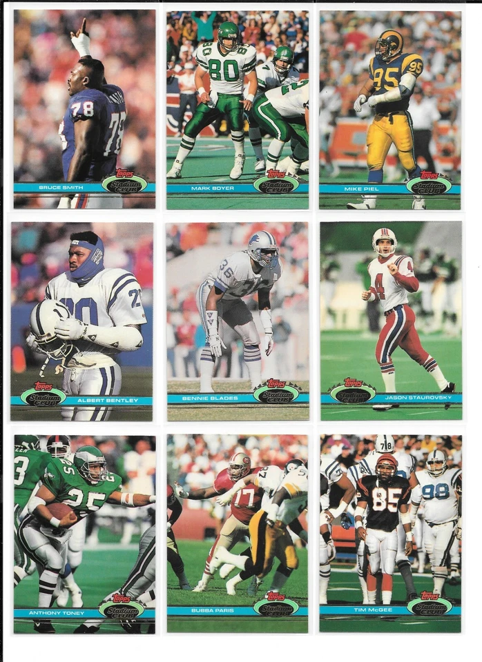 1991 Stadium Club Football Trading Cards / Choose From List  #s 1 - 250 / mb37 - Image 2 of 4
