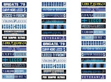 SUBBUTEO 42 ADESIVI LECCO TIFOSERIE per TRIBUNA GRADINATA e CURVA GRANDSTAND