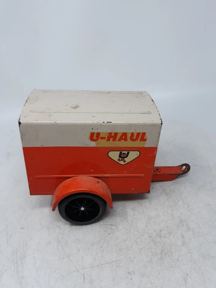 Remolque de juguete de acero prensado U-Haul de colección con puerta trasera abierta - raro de colección Foto 2 de 4