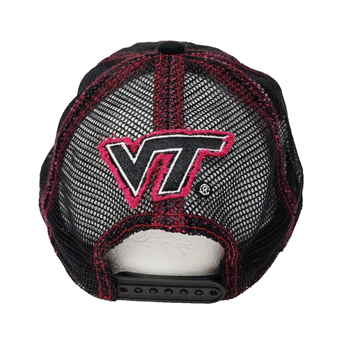 Virginia Tech Hokies Hat Mesh Black w/ Color Logo Snapback NCAA by Signatures - Picture 6 of 7