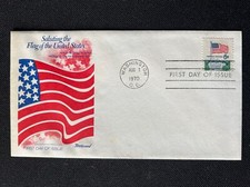 1338D Flag over White House FDC Fleetwood Aug 7 1970 Washington DC