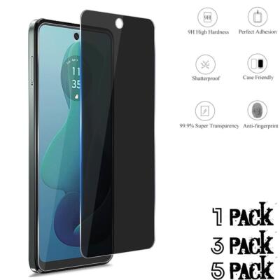Lot for Motorola Moto G 5G 2024 Anti Spy Privacy Tempered Glass Screen Protector