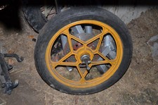 Suzuk gt250 x7 front wheel, disc, speedo drive &amp; spindle