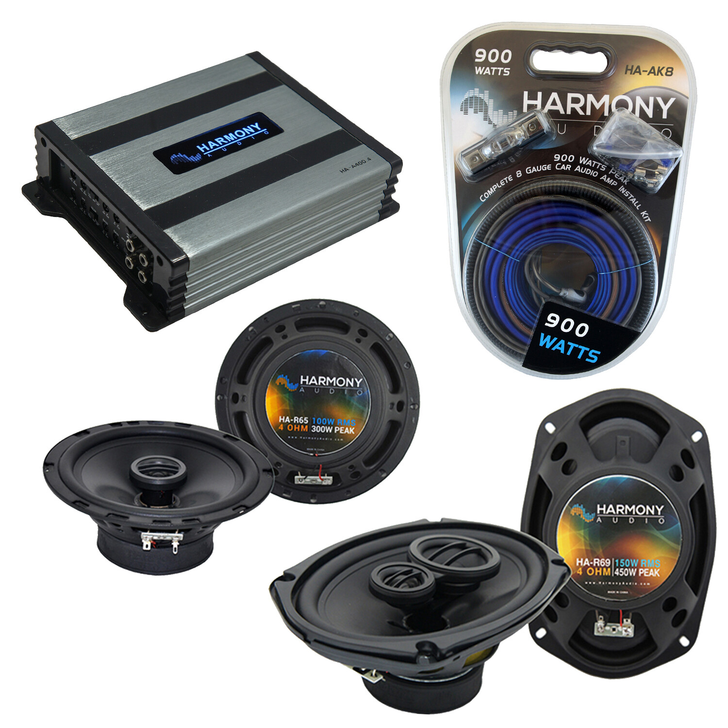 Fits Hyundai Elantra 2001-2006 OEM Speaker Upgrade Harmony R65 R69 HA-A400.4 Amp