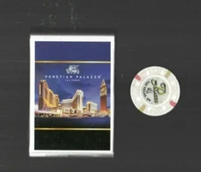 NEW DECK OF LAS VEGAS PLAYING CARDS + PALAZZO TABLE CHIP - FREE