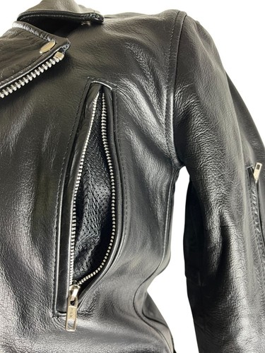 NWOT IK Genuine Leather Moto, Rockabilly, Punk, Goth Men's Jacket, 36 - Picture 7 of 18