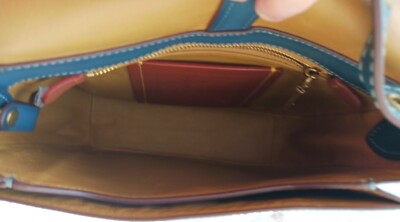 Coach 1941 Saddle Crossbody Bag Denim Blue Glovetanned Leather