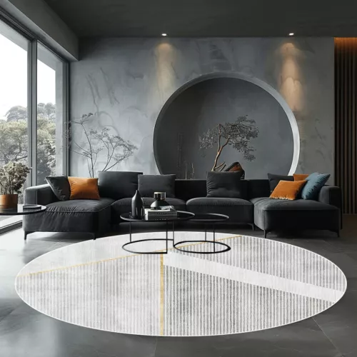 Runder Teppich Wohnzimmer Modern Luxus Zuhause Schlafzimmer Dekor Teppiche Großflächenmatten - Bild 10 von 32