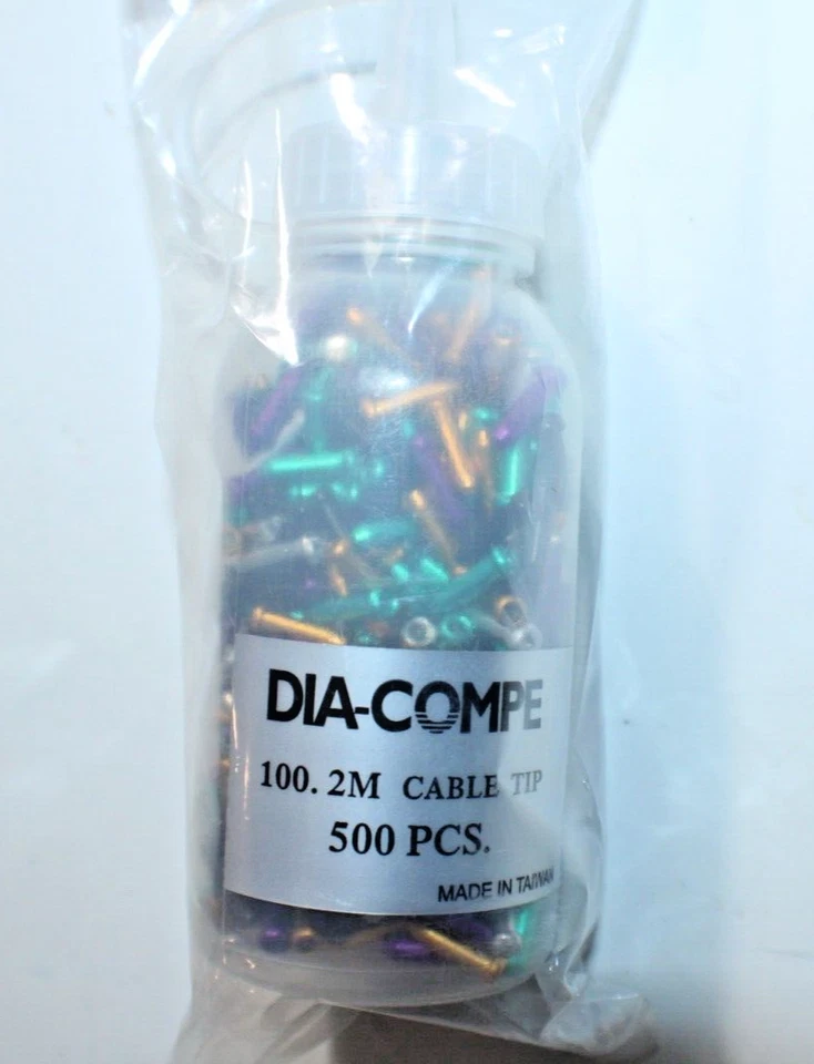 Puntas de extremo de cable de freno Dia-Compe ATB mezcla de colores 500 CANTIDAD 1,8 mm aleación envío gratuito:) Foto 4 de 4